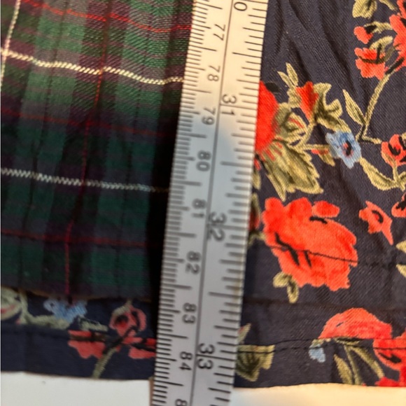 Petite Sophisticate PXL 2 pc vest & skirt patchwork plaid & floral - Picture 7 of 13
